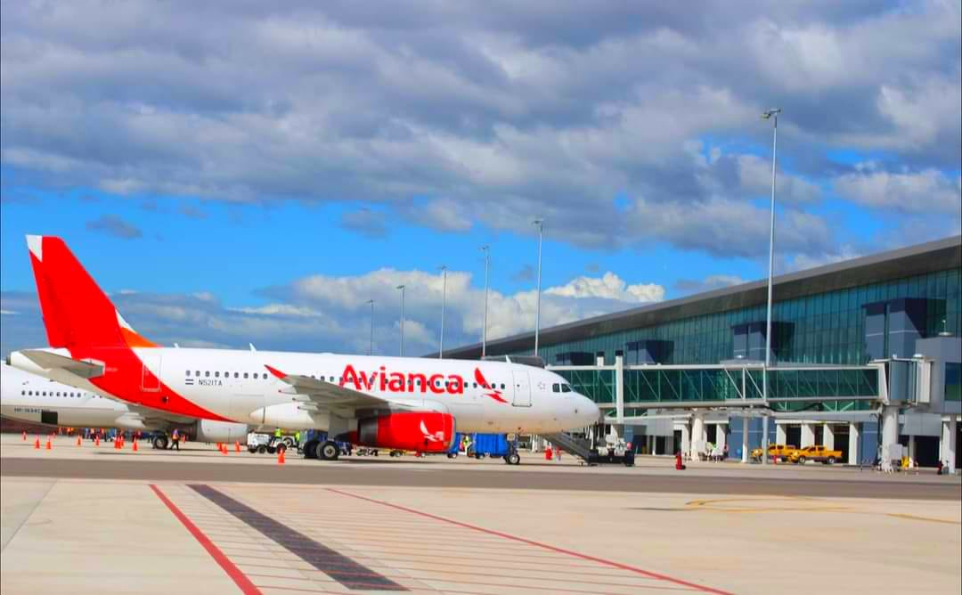 Avianca aircraft on the tarmac at the Comayagua Palmerola Airport XPL in Honduras